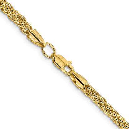 20 Inch 14K 18 4.3mm Semi-Solid 3-Wire Wheat With Lobster Clasp Chain Necklace