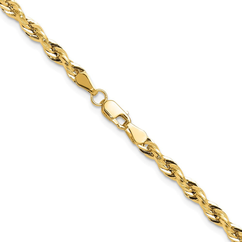 22 Inch 14Ky 3.5mm Semi-Solid Rope Chain Necklace