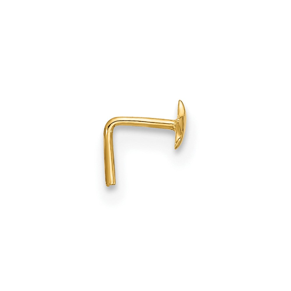 14K Yellow Gold 22 Gauge Polished Star Nose Stud