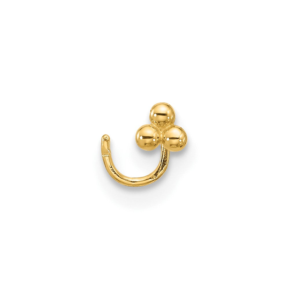 14K Yellow Gold 22 Gauge Polished Nose Ring Body Jewelry