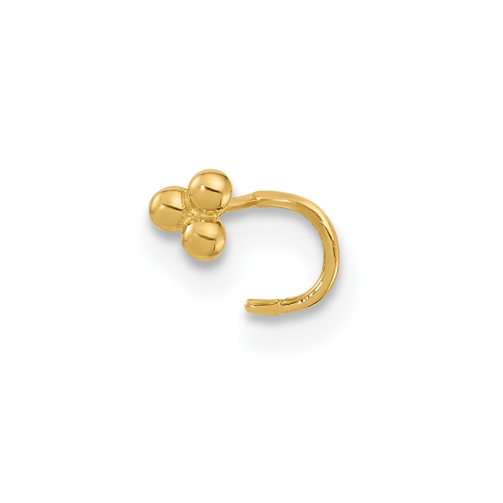 14K Yellow Gold 22 Gauge Polished Nose Ring Body Jewelry