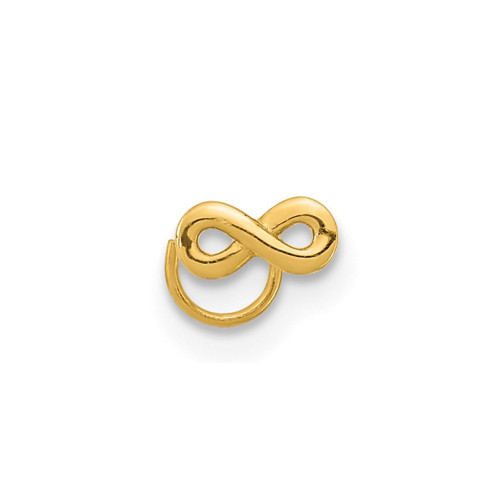 14K Yellow Gold 22 Gauge Infinity Nose Ring Body Jewelry