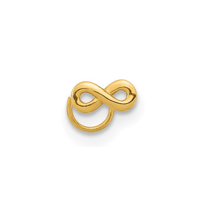 14K Yellow Gold 22 Gauge Infinity Nose Ring Body Jewelry