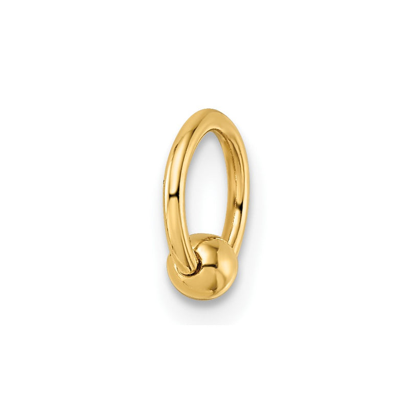 14K Yellow Gold 18 Gauge Cartilage Hoop