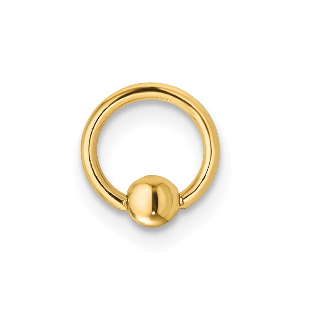 14K Yellow Gold 18 Gauge Cartilage Hoop