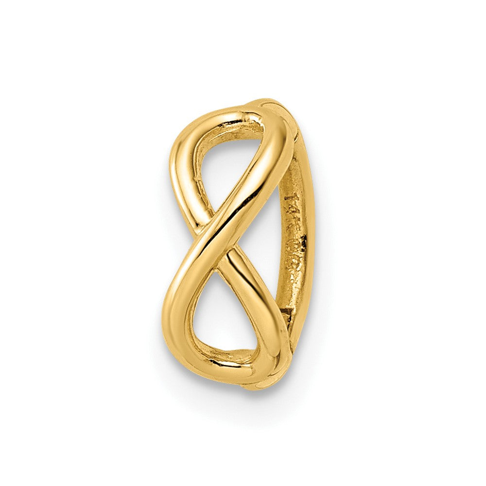 14K Yellow Gold 16 Gauge Infinity Symbol Cartilage Ring