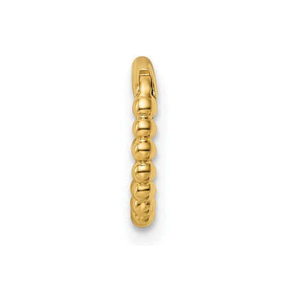14K Yellow Gold 14 Gauge Beaded Cartilage Ring