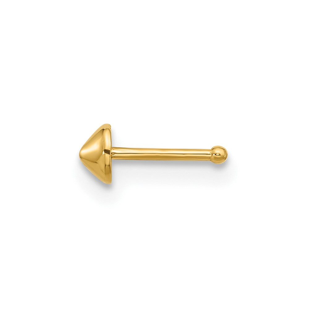 14K Yellow Gold Polished Nose Stud
