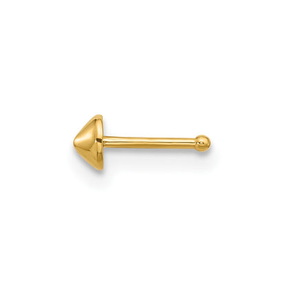 14K Yellow Gold Polished Nose Stud