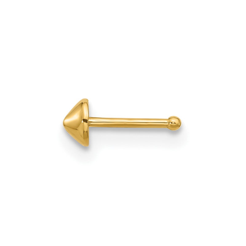 14K Yellow Gold Polished Nose Stud