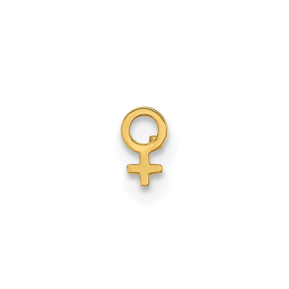 14K Yellow Gold Polished Female Symbol Nose Stud