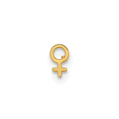 14K Yellow Gold Polished Female Symbol Nose Stud