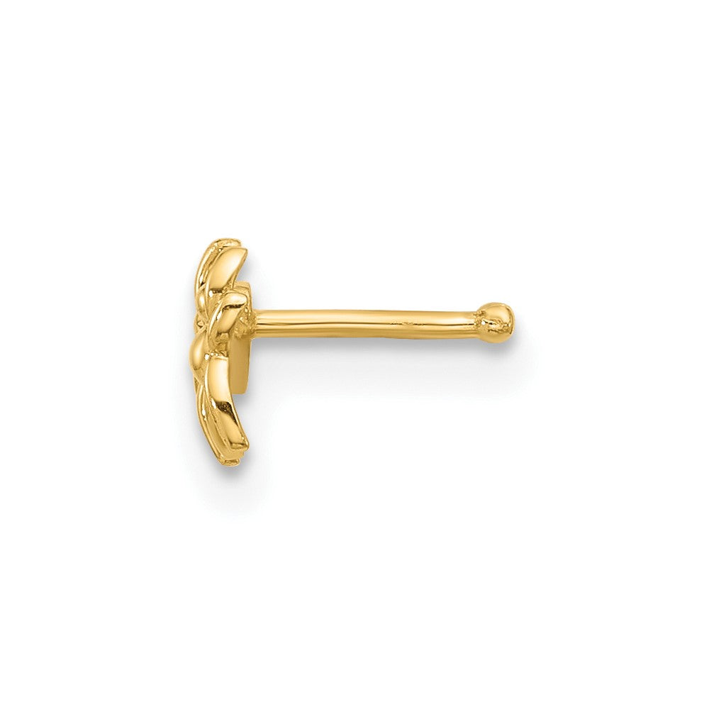 14K Yellow Gold Polished Spider Nose Stud