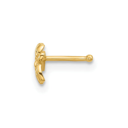 14K Yellow Gold Polished Spider Nose Stud