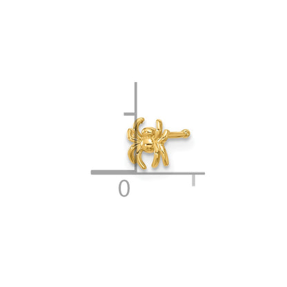 14K Yellow Gold Polished Spider Nose Stud