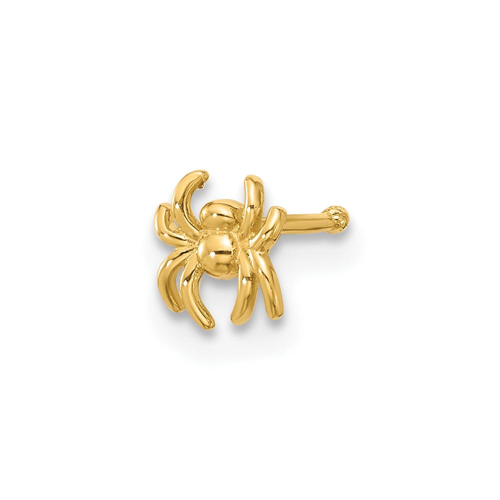 14K Yellow Gold Polished Spider Nose Stud