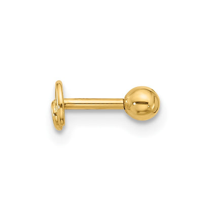 14K Yellow Gold Polished Swirl Cartilage Stud