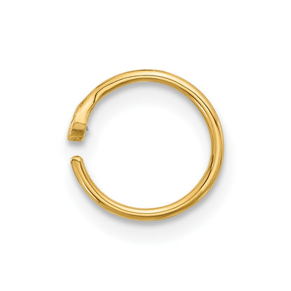 14K Yellow Gold Polished CZ Nose Ring
