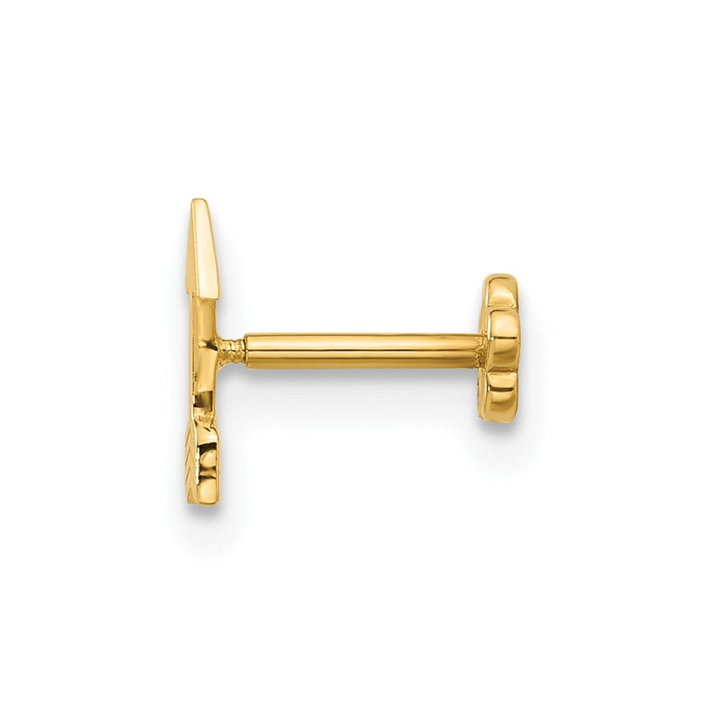 14K Yellow Gold Polished Arrow Cartilage Body Jewelry