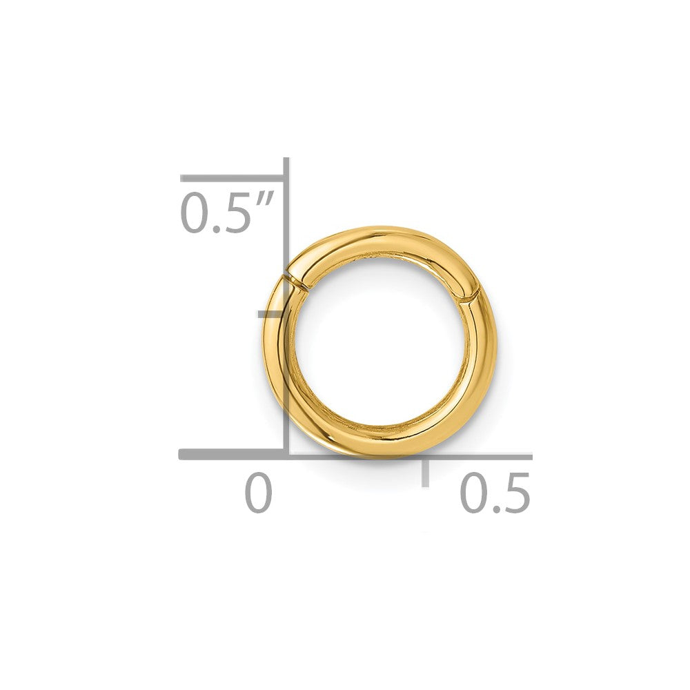 14K Yellow Gold Hinged Hoop Cartilage Body Jewelry