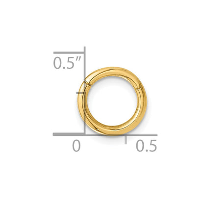 14K Yellow Gold Hinged Hoop Cartilage Body Jewelry