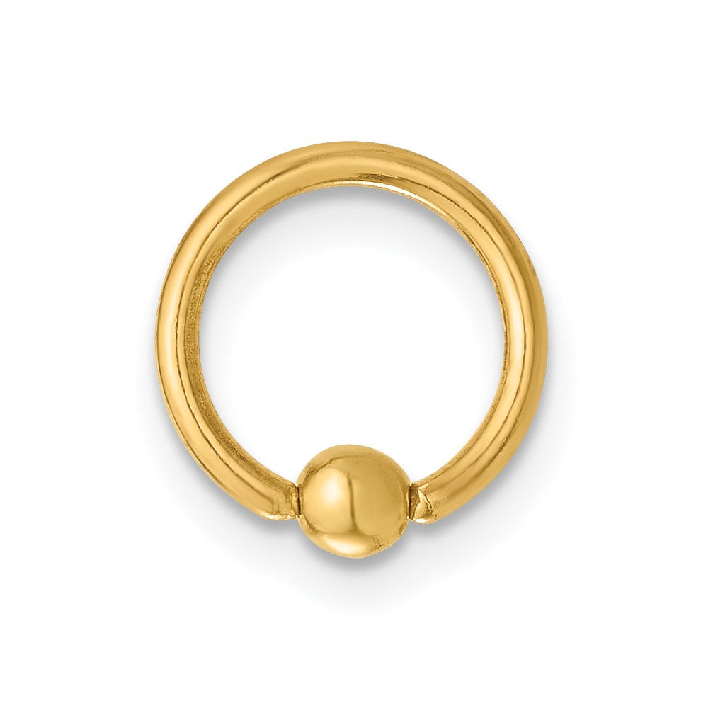 14K Yellow Gold Polished Septum Cartilage Ring