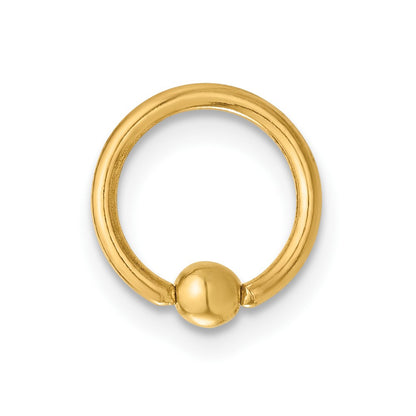 14K Yellow Gold Polished Septum Cartilage Ring