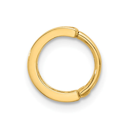 14K Yellow Gold Polished CZ Hinged Cartilage Ring