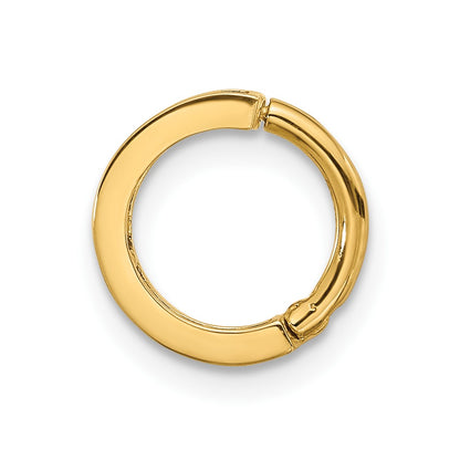 14K Yellow Gold Polished Rainbow CZ Hinged Cartilage Ring
