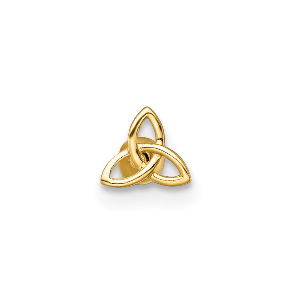 14K Yellow Gold Polished Celtic Knot Labret Stud