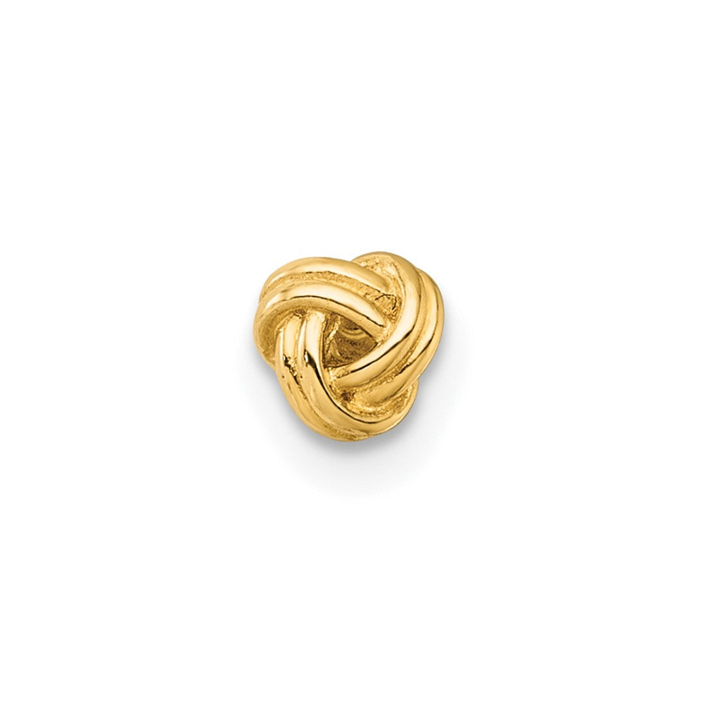 14K Yellow Gold Polished Love Knot Labret Stud