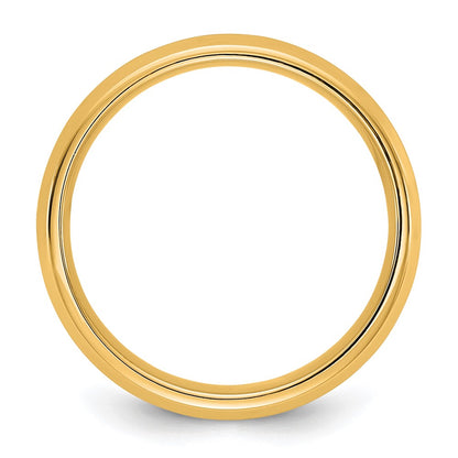 10K Yellow Gold 10Ky 5.5mm Bevel Edge Comfort Fit Band Size 12