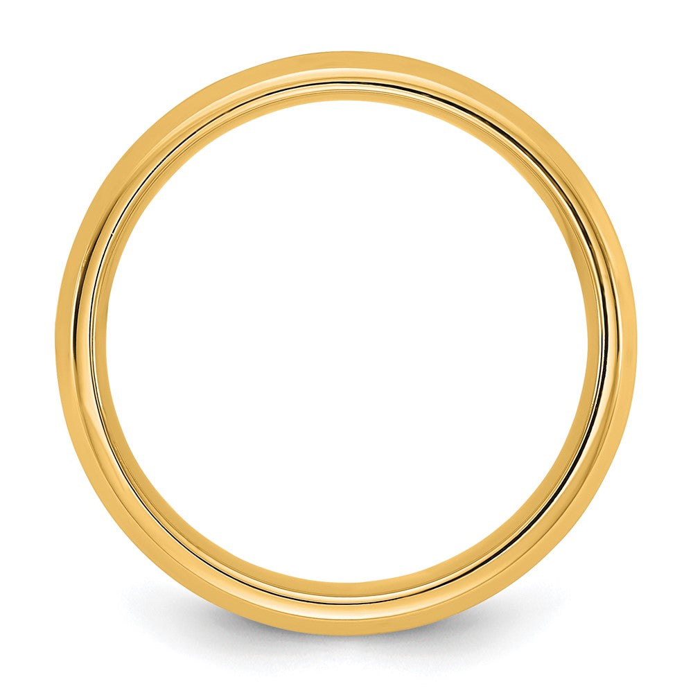 10K Yellow Gold 10Ky 5.5mm Bevel Edge Comfort Fit Band Size 6