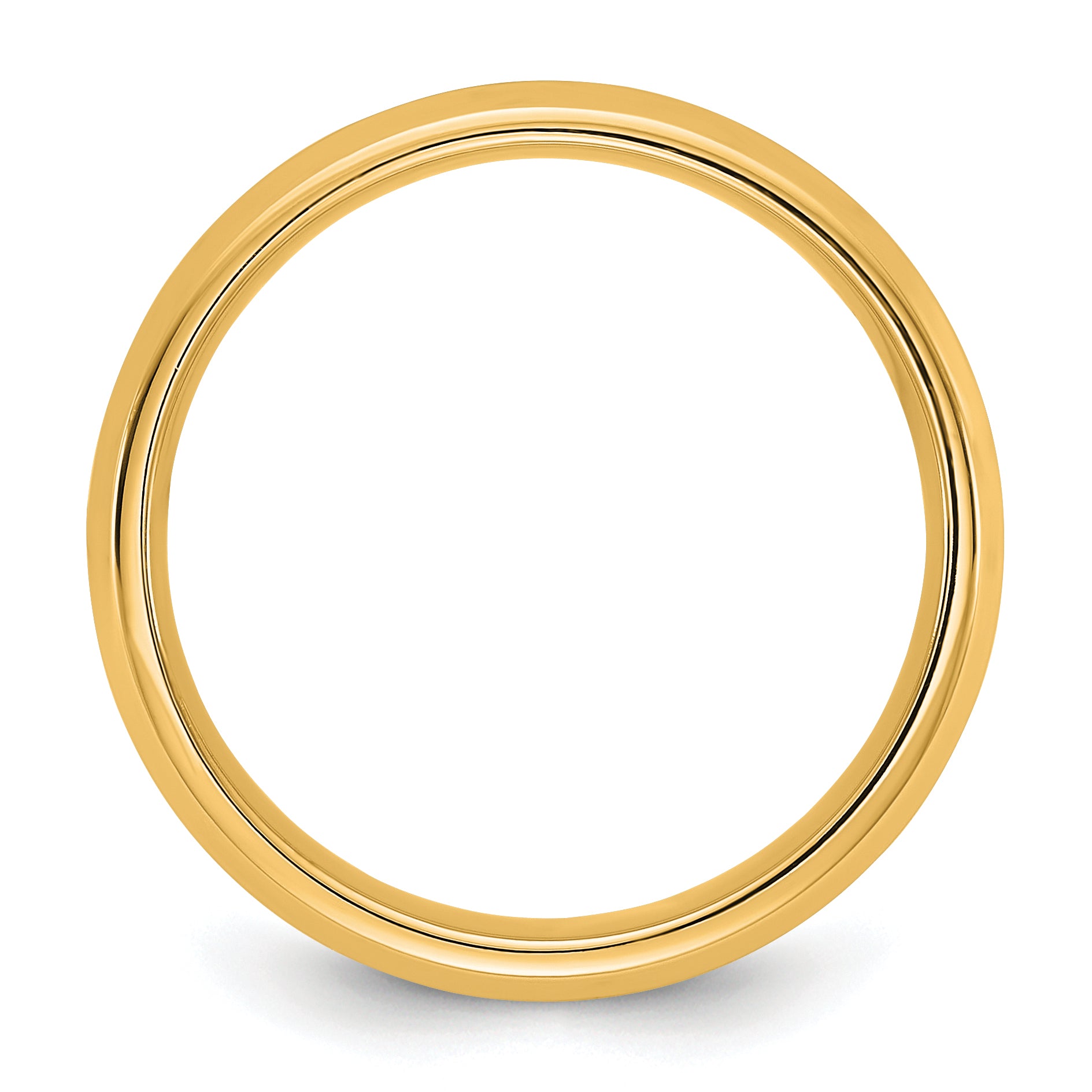 10K Yellow Gold 10Ky 5.5mm Bevel Edge Comfort Fit Band Size 13
