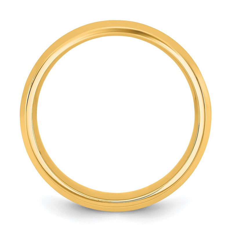 10K Yellow Gold 10Ky 6.5mm Bevel Edge Comfort Fit Band Size 4