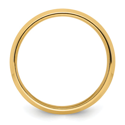 Solid 14K Yellow Gold 7mm Bevel Edge Comfort Fit Men's/Women's Wedding Band Ring Size 4.5