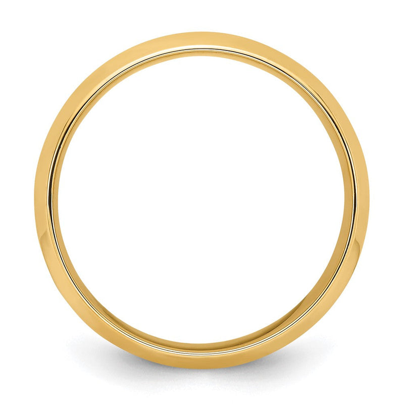 18k Yellow Gold 8mm Beveled Edge Comfort Fit Wedding Band Ring