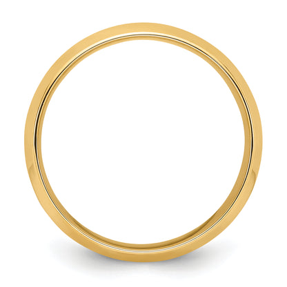 Solid 14K Yellow Gold 8mm Bevel Edge Comfort Fit Men's/Women's Wedding Band Ring Size 5.5