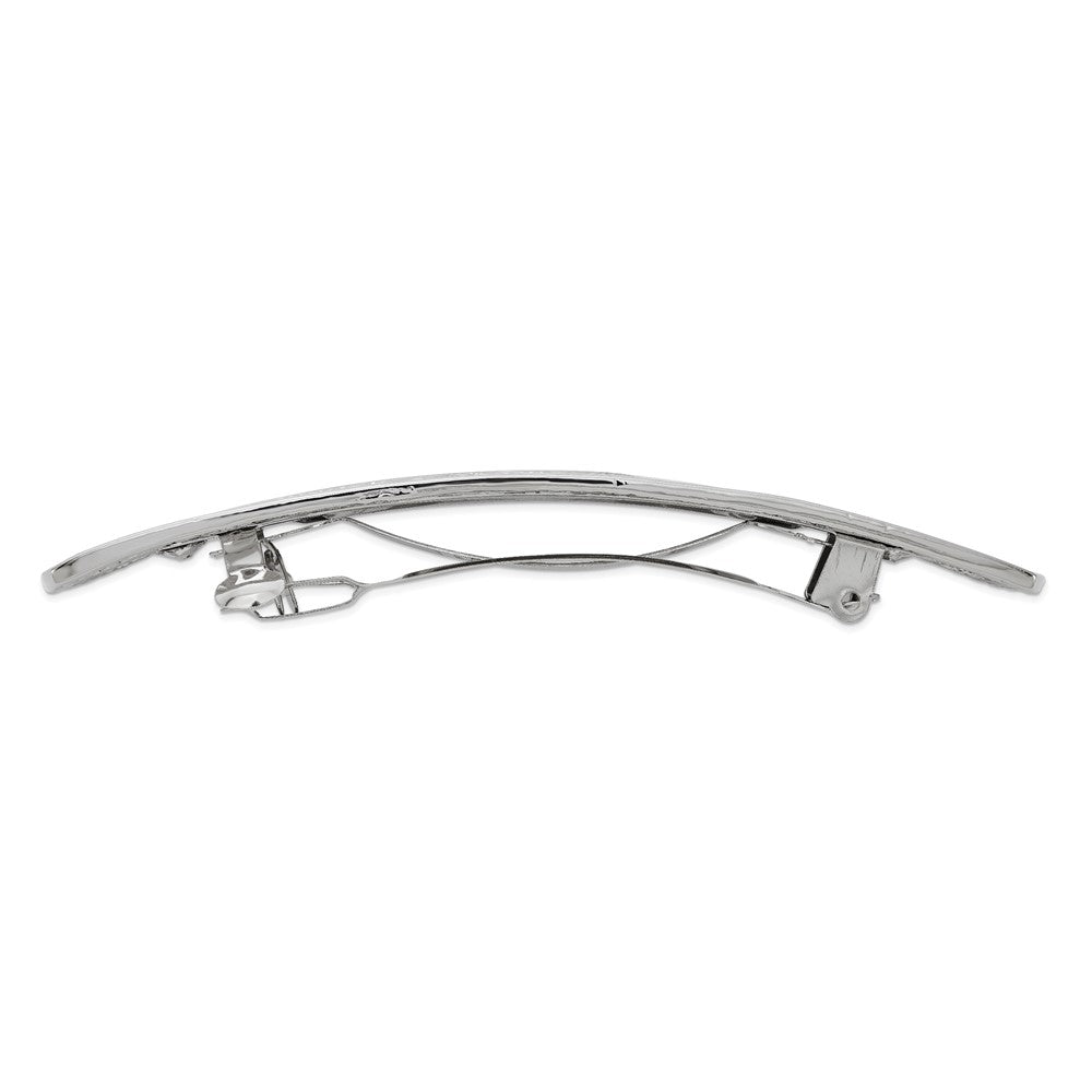 Fashion 1928 Jewelry Silver-Tone Ornate Leaf Motif Hair Barrette
