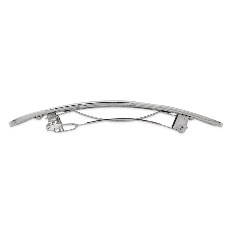 Fashion 1928 Jewelry Silver-Tone Ornate Leaf Motif Hair Barrette