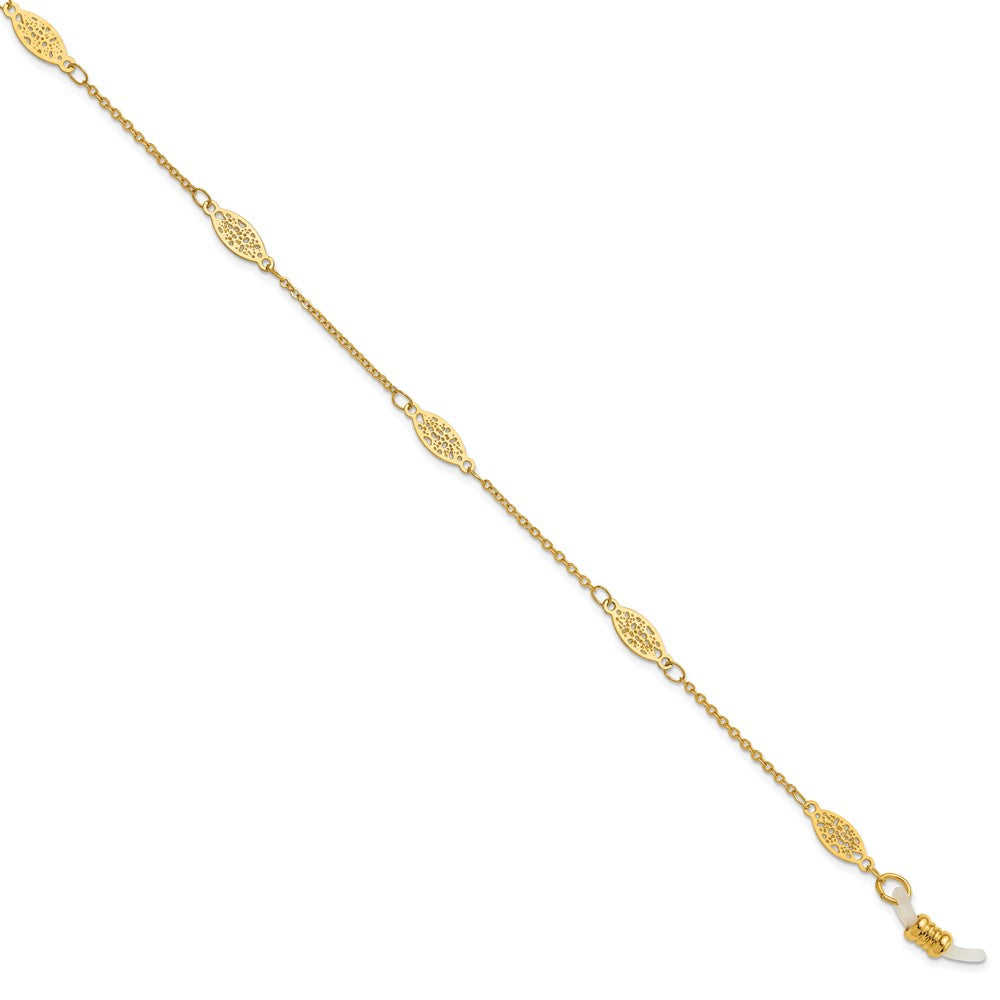 Fashion 1928 Jewelry Gold-Tone Filigree Pattern Eyeglass Holder 30 Inch Chain