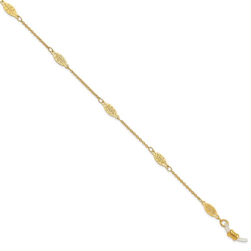 Fashion 1928 Jewelry Gold-Tone Filigree Pattern Eyeglass Holder 30 Inch Chain