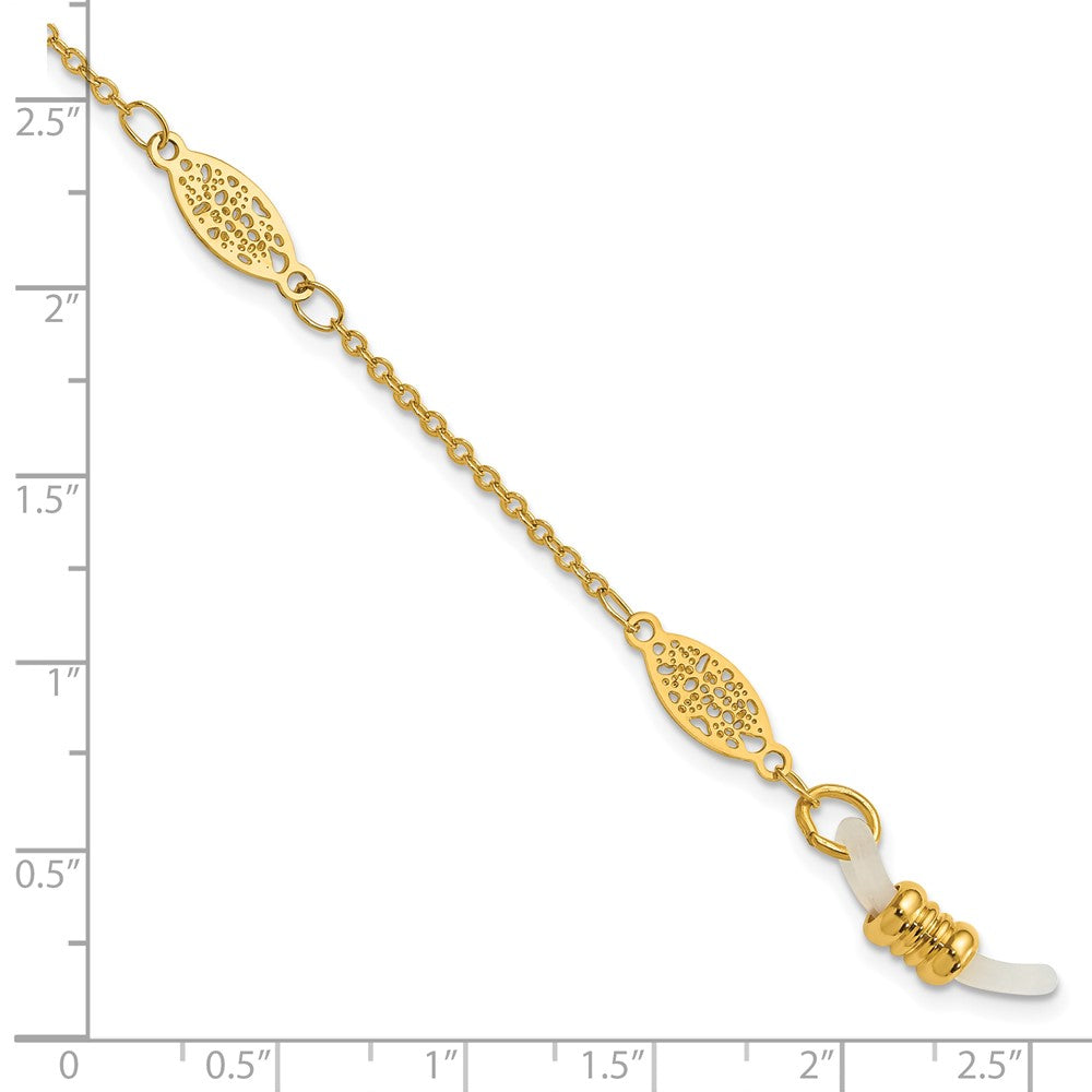 Fashion 1928 Jewelry Gold-Tone Filigree Pattern Eyeglass Holder 30 Inch Chain