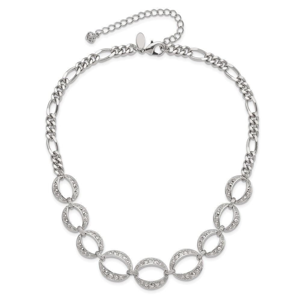 Fashion 1928 Silver-Tone Fancy Link W/3In Ext. Necklace