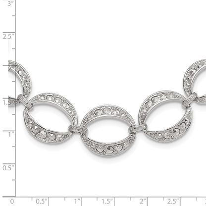 Fashion 1928 Silver-Tone Fancy Link W/3In Ext. Necklace