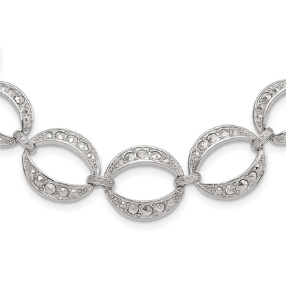 Fashion 1928 Silver-Tone Fancy Link W/3In Ext. Necklace