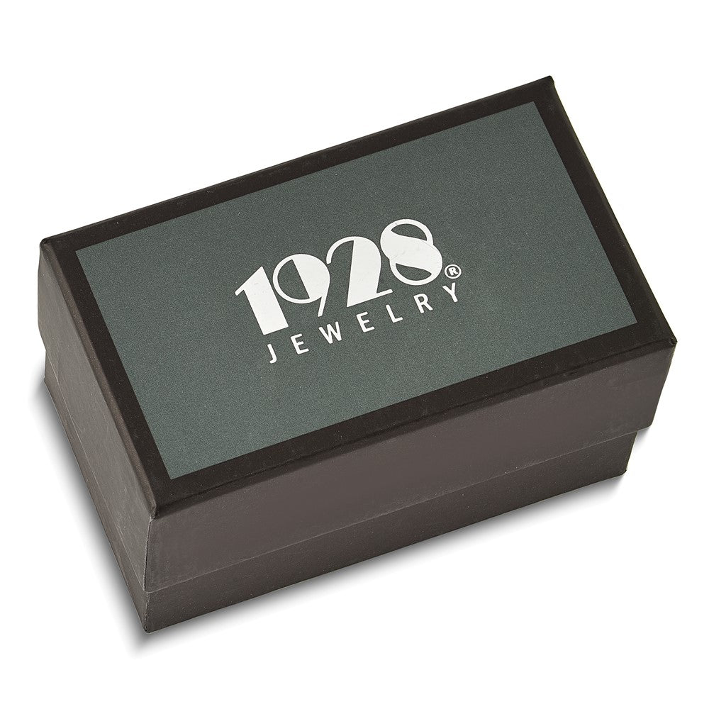 Fashion 1928 Gold-Tone Tiger Eye And Marcasite Cuff Links