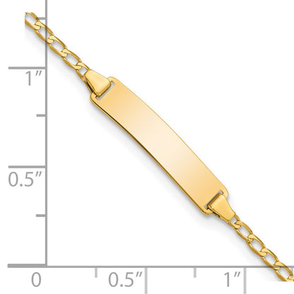 5.5 Inch 14K Flat Curb Link Id Bracelet