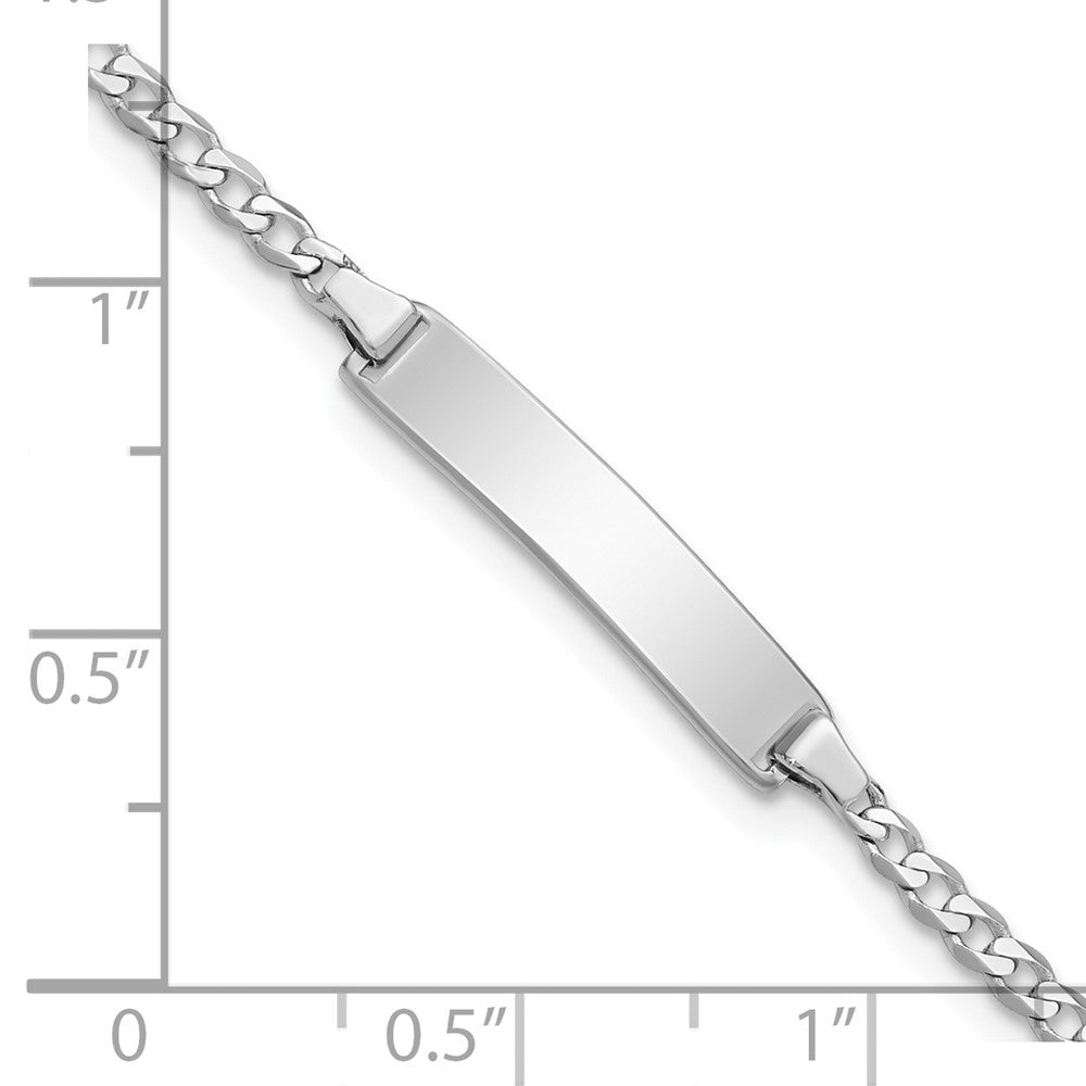 5.5 Inch 14K Wg Flat Curb Link Id Bracelet