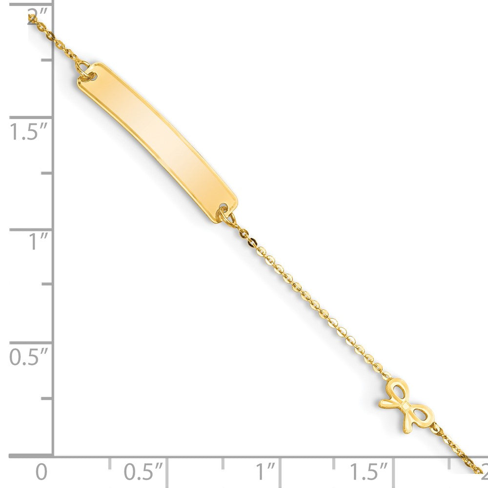 5.5 Inch 14K Polished 5.5In Bow Id Bracelet